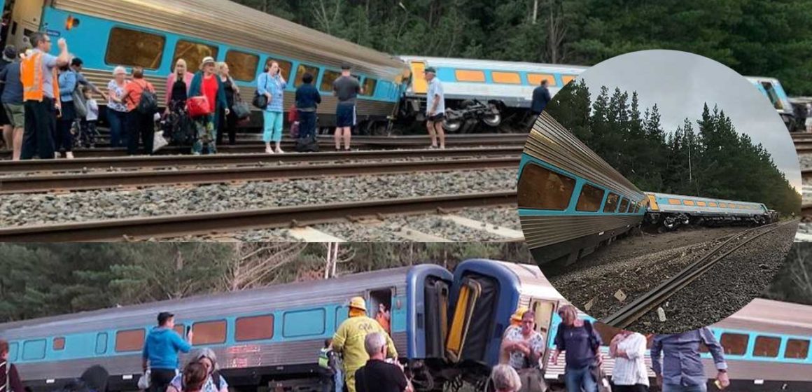 Two dead after train derails outside Melbourne
