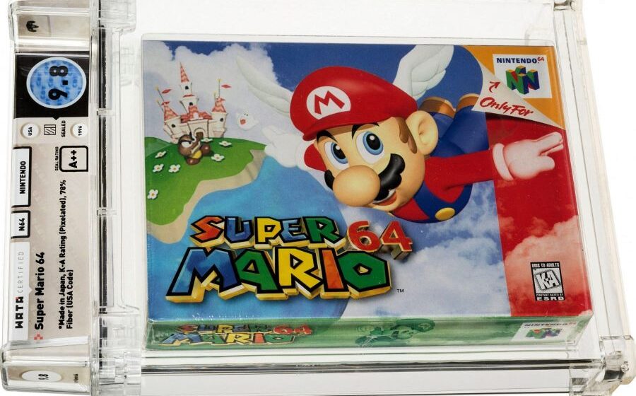 Super Mario 64 game sells for record-breaking $1.5m at auction