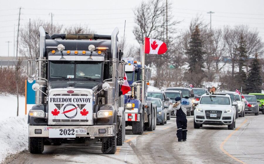Truckers cause chaos in Canadian capital after second day of protests