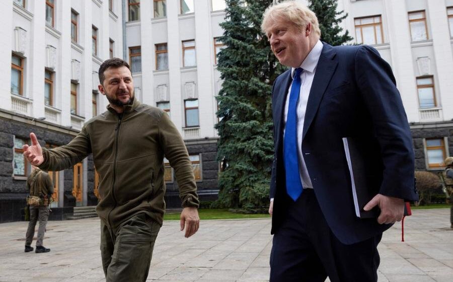 Boris Johnson meets Volodymyr Zelenskyy in surprise Kyiv visit