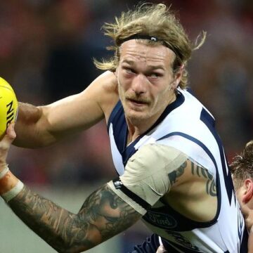 Geelong Cats star Tom Stewart cops lengthy ban for knockout blow on Dion Prestia
